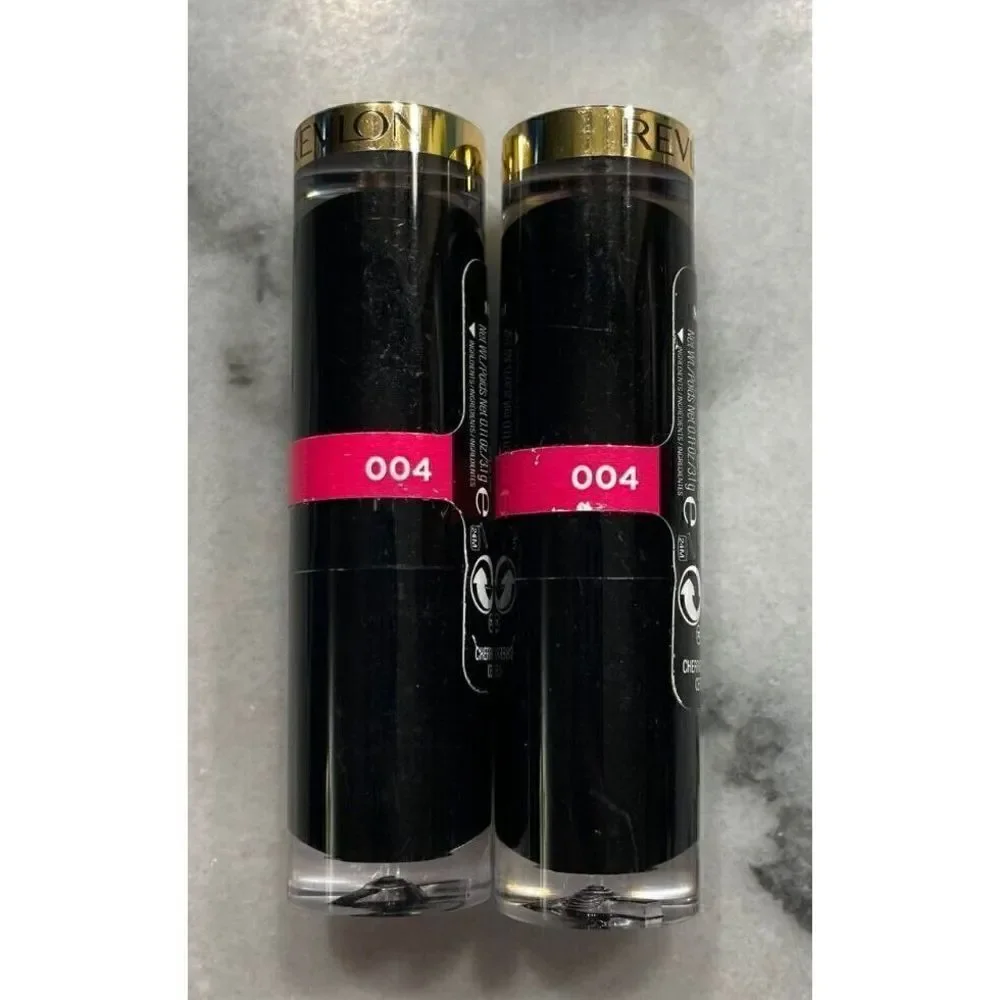 Revlon Super Lustrous Shine Lipstick 004 Cherries in the Snow Lot of 2
